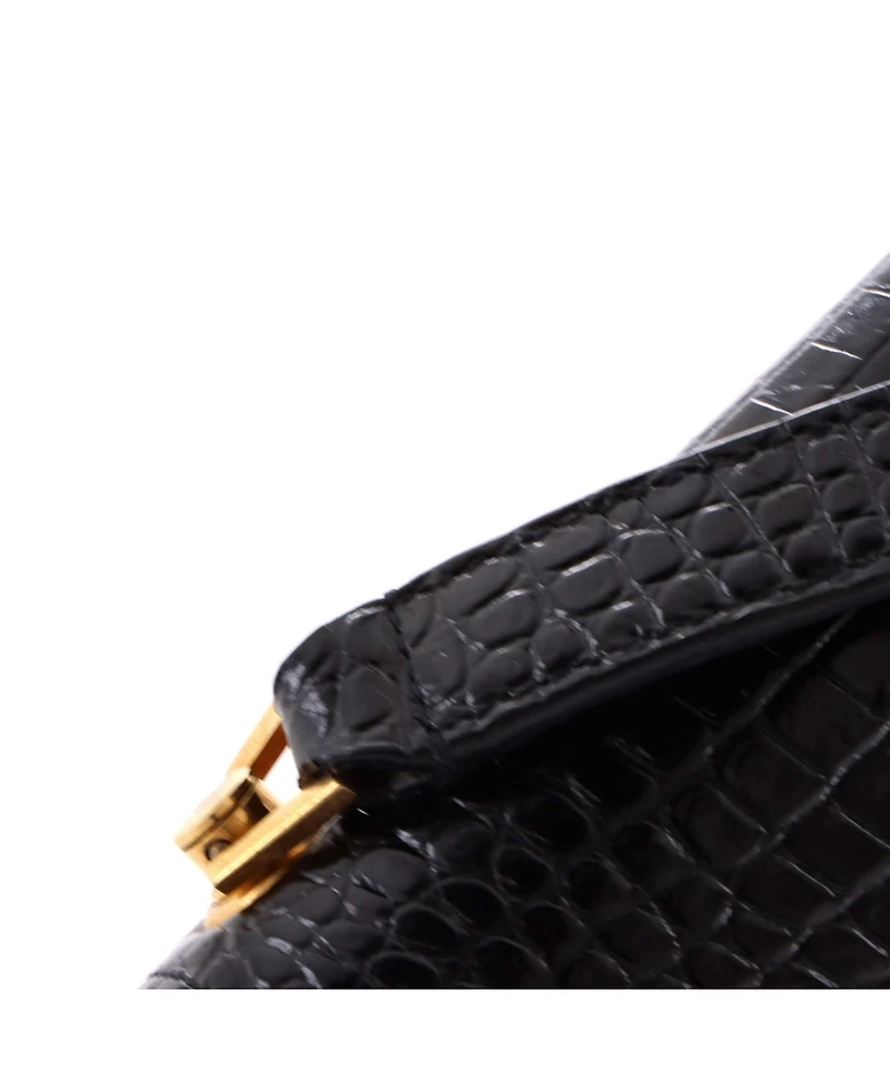 Pre-Owned Saint Laurent Medium Carre Satchel Embossed Leather