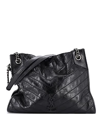 Pre-Owned Saint Laurent Medium Niki Shopping Tote Matelasse Chevron Leather