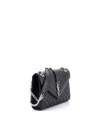 Pre-Owned Saint Laurent Medium Classic Monogram Envelope Satchel Mixed Matelasse Leather