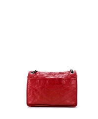 Pre-Owned Saint Laurent Medium Niki Chain Flap Bag Matelasse Chevron Leather