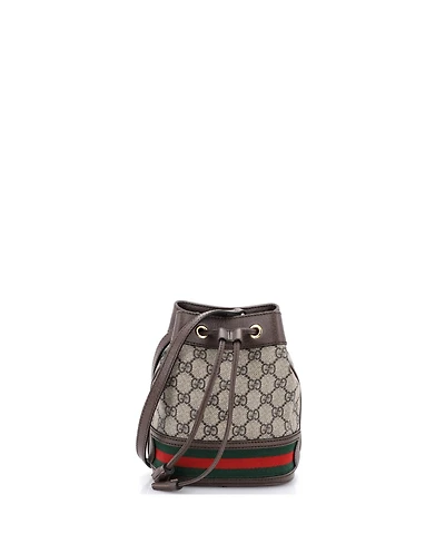 Pre-Owned Gucci Mini Ophidia Bucket Bag Gg Coated Canvas