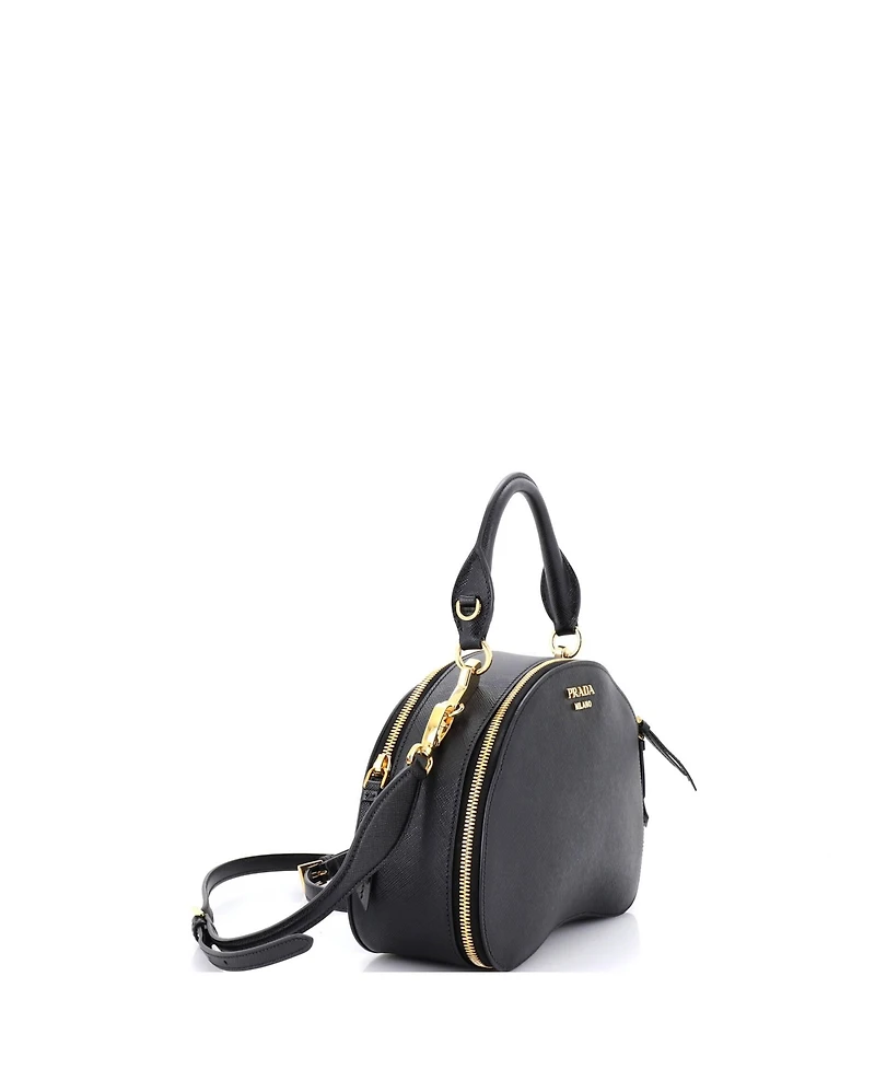Pre-Owned Prada Medium Sidonie Convertible Bowler Bag Saffiano Leather
