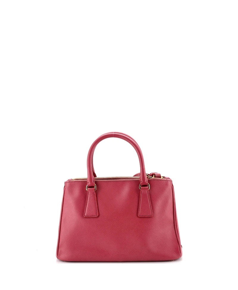 Pre-Owned Prada Small Galleria Double Zip Tote Saffiano Leather