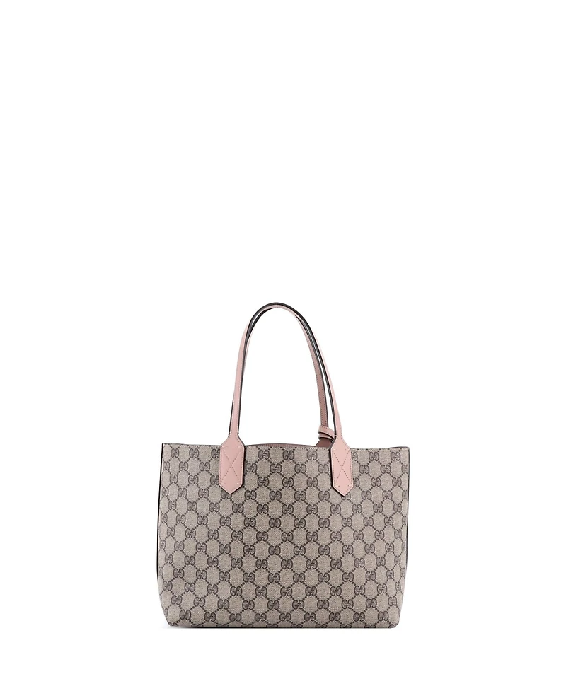 Pre-Owned Gucci Small Reversible Tote Gg Print Leather