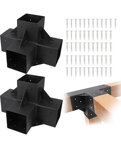 gaomon Pergola Brackets Kit for 6"x 6" (Actual 5.6" X 5.6") Lumber