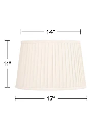 Springcrest Mapo 14" Top x 17" Bottom x 11" High x 11" Slant Lamp Shade Replacement Drum Softback Washer Harp Finial