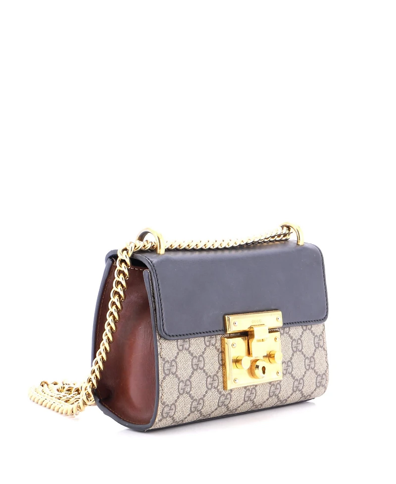 Pre-Owned Gucci Padlock Shoulder Bag Gg Coated Canvas and Leather