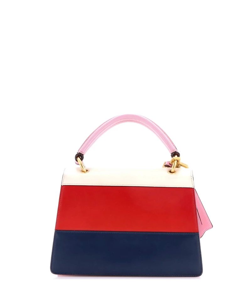 Pre-Owned Gucci Small Queen Margaret Top Handle Bag Colorblock Leather