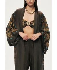 Nocturne Women's Printed Long Kimono
