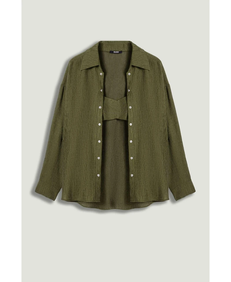 Nocturne Women's Relaxed Button-Down Shirt