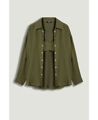 Nocturne Women's Relaxed Button-Down Shirt