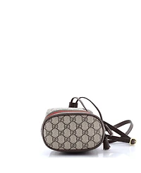 Pre-Owned Gucci Mini Ophidia Bucket Bag Gg Coated Canvas