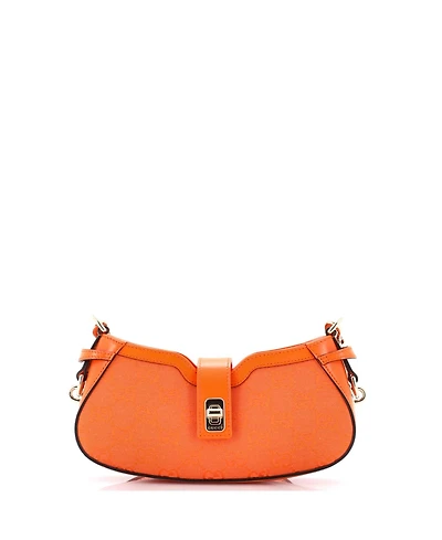 Pre-Owned Gucci Mini Moon Side Shoulder Bag Gg Canvas