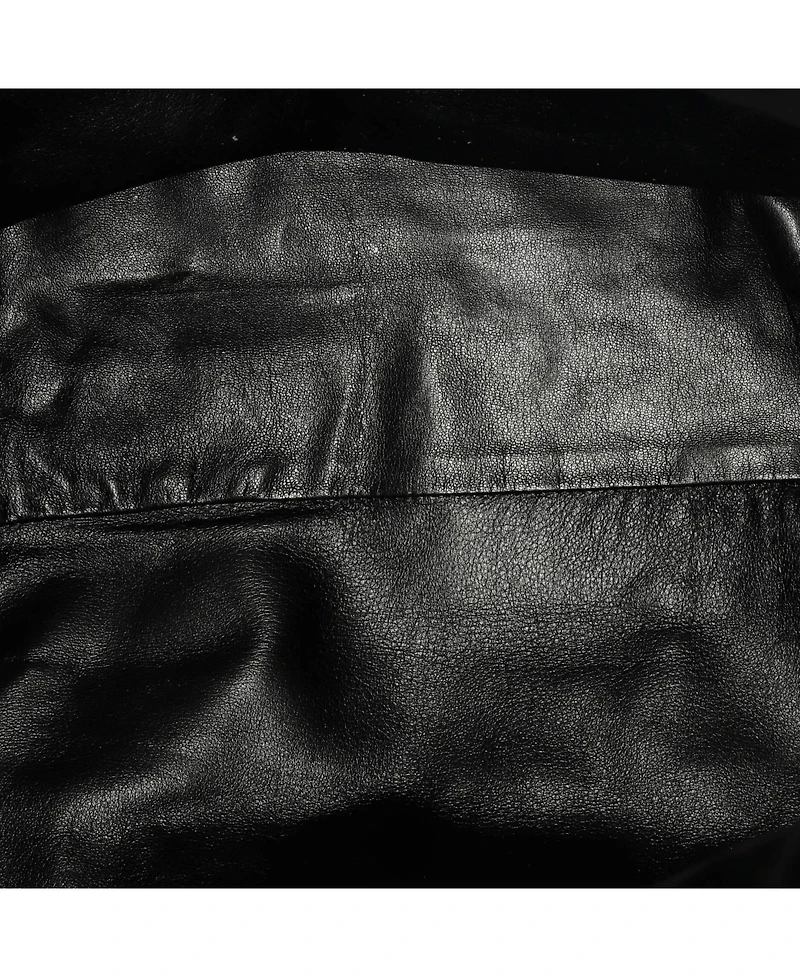 Pre-Owned Prada Tall Triple Front Pocket Tote Leather