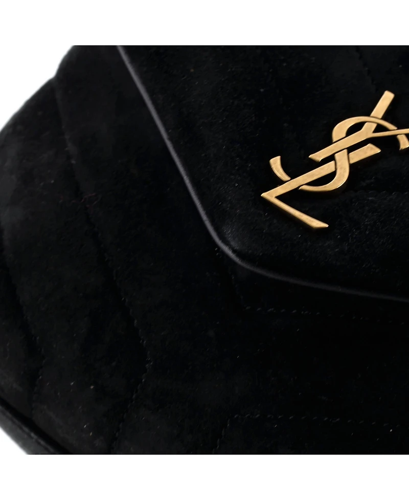 Pre-Owned Saint Laurent Toy Loulou Shoulder Bag Matelasse Chevron Suede