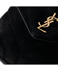 Pre-Owned Saint Laurent Toy Loulou Shoulder Bag Matelasse Chevron Suede