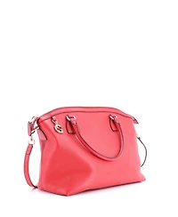 Pre-Owned Gucci Medium Gg Charm Convertible Dome Satchel Leather