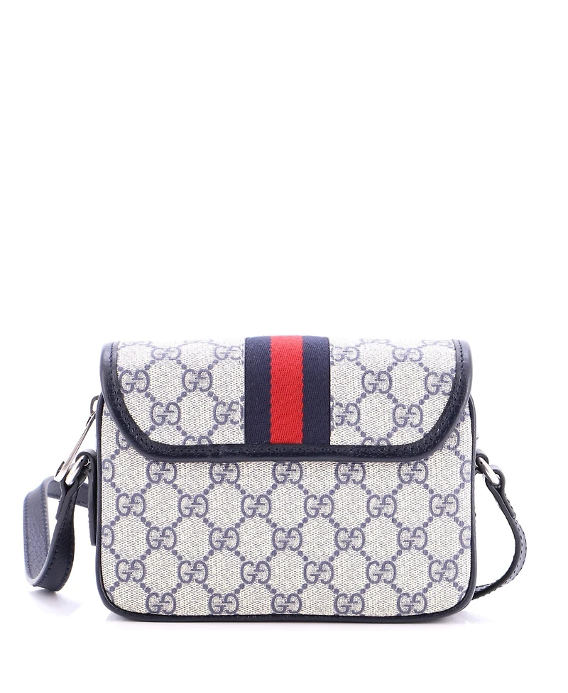 Pre-Owned Gucci Mini Ophidia Flap Shoulder Bag Gg Coated Canvas