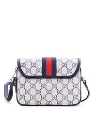 Pre-Owned Gucci Mini Ophidia Flap Shoulder Bag Gg Coated Canvas