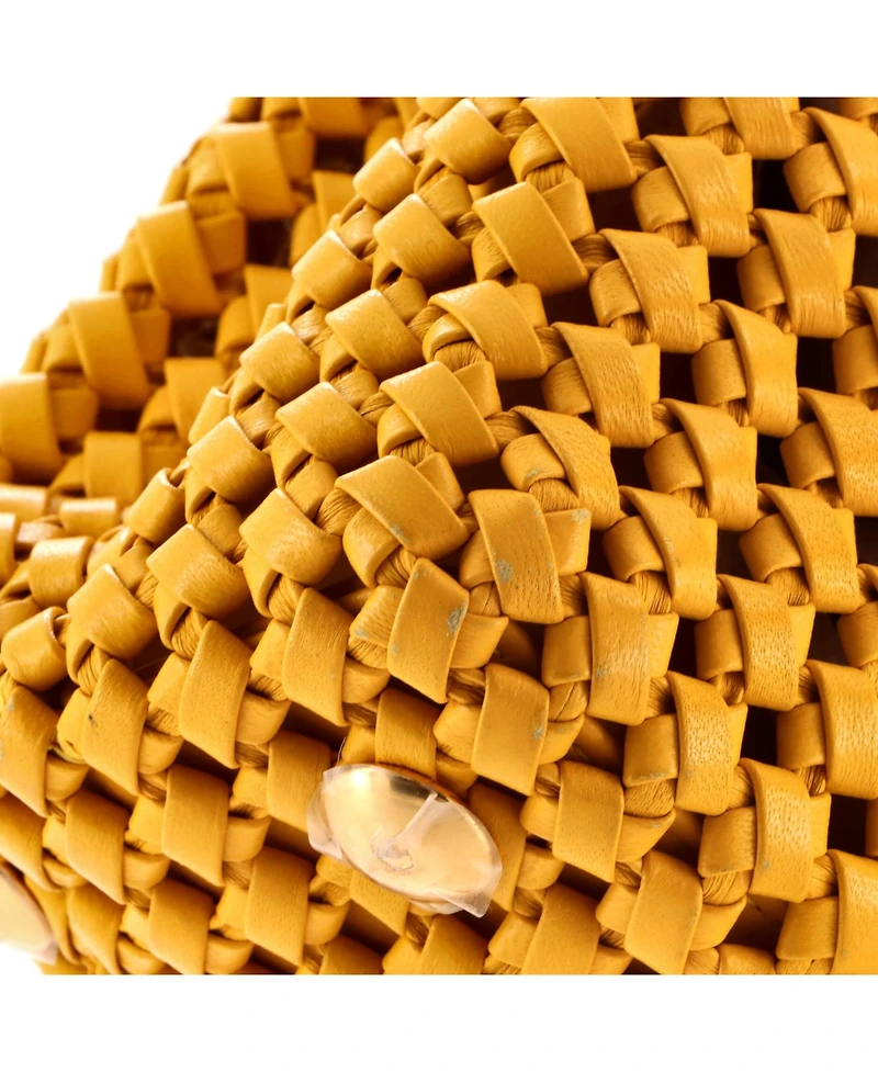 Pre-Owned Fendi Regular Peekaboo Bag Braided Leather