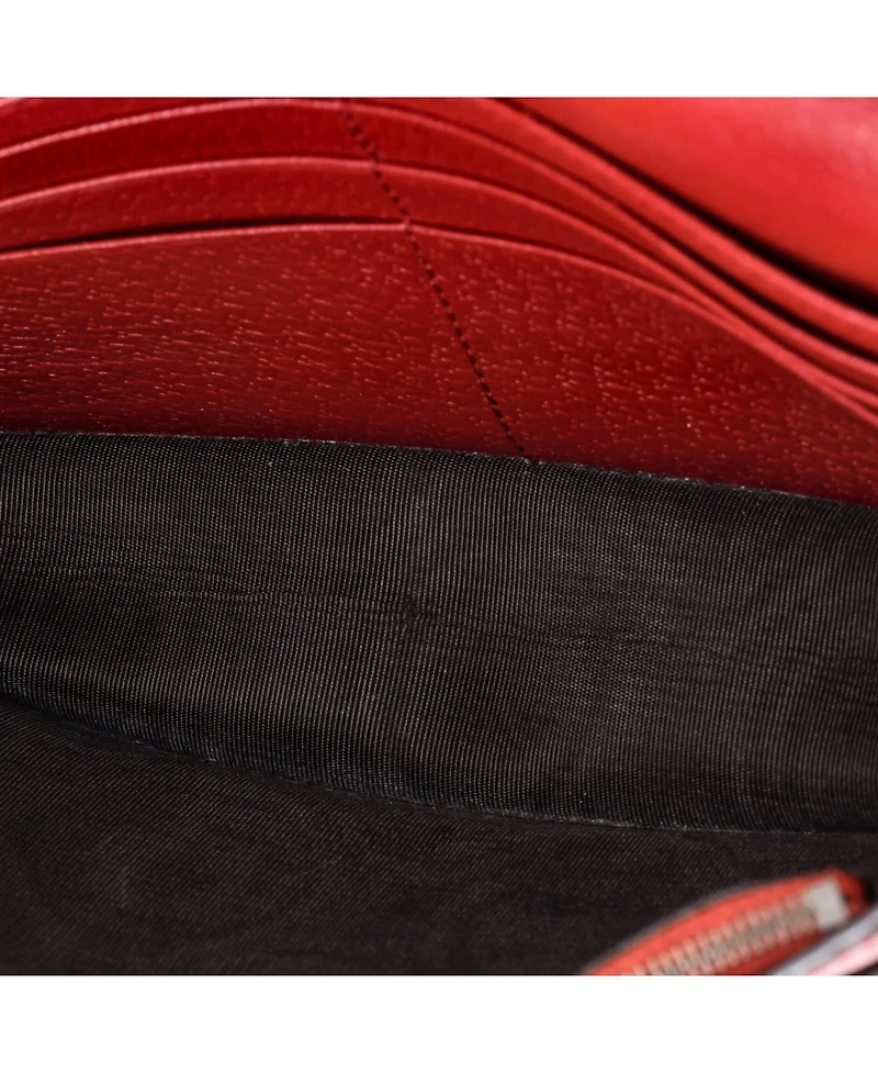 Pre-Owned Gucci Mini Queen Margaret Chain Wallet Gg Coated Canvas