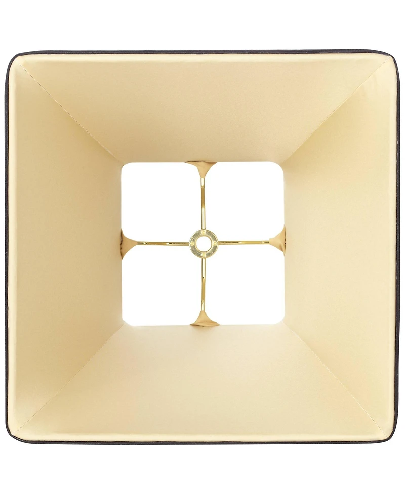 Springcrest Collection Set of 2 Square Lamp Shades Bavarian Small 5.25" Top x 10" Bottom x 9.5 Slant Spider Replacement Harp and Finial Fitting