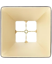 Springcrest Collection Set of 2 Square Lamp Shades Bavarian Small 5.25" Top x 10" Bottom x 9.5 Slant Spider Replacement Harp and Finial Fitting