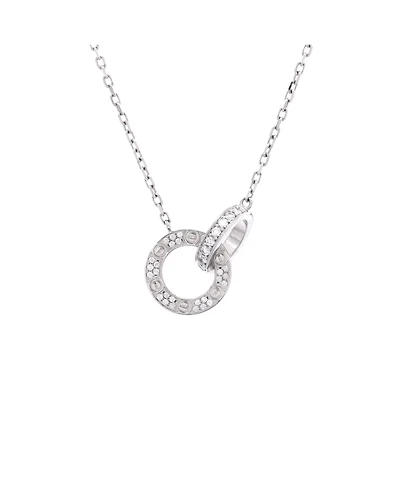 Pre-Owned Cartier Love Interlocking Pave Necklace