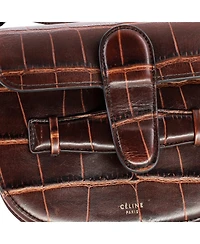 Pre-Owned Celine Mini Symmetrical Shoulder Bag Embossed Leather