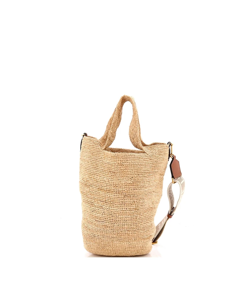 Pre-Owned Loewe Mini Paula's Ibiza Slit Tote Straw