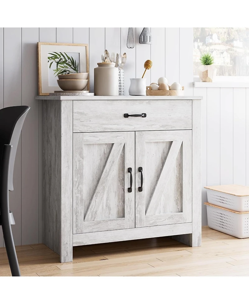 gaomon Kitchen Pantry Storage Cabinet with Microwave Stand, Freestanding Hutch Cabinet with Buffet Cupboard, Tall Kitchen Cabinets