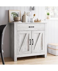 gaomon Kitchen Pantry Storage Cabinet with Microwave Stand, Freestanding Hutch Cabinet with Buffet Cupboard, Tall Kitchen Cabinets