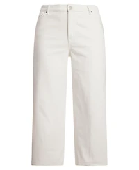 Lauren Ralph Plus High-Rise Wide-Leg Cropped Jeans