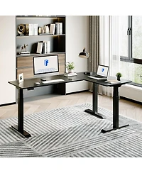 FlexiSpot 76"W L-Shaped Electric Height Adjustable Standing Desk