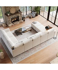 gaomon Modular Sectional Sofa-Cloud Sectional Couches- Couch Sectional with Large Storage and Ottoman for Living Room- l-Shape ( 7-Seater)