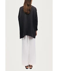 Nocturne Women's Front-Tie Longline Shirt