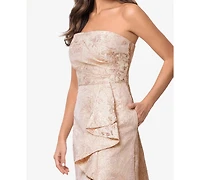 Xscape Women's Strapless Brocade Gown