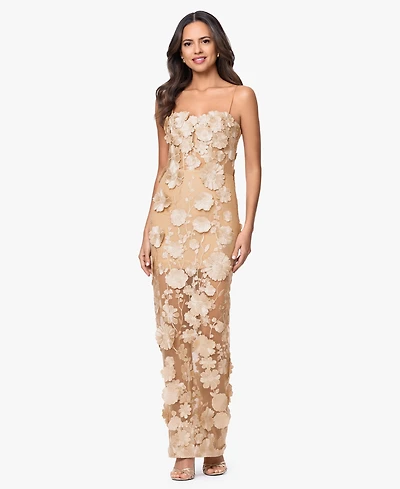 Xscape Women's Sleeveless Strapless Gown