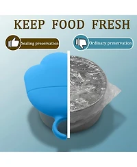 Aronkl 3 Pet Food Can Lids and 1 Spoon Silicone Universal Airtight Reusable Opener Spatula