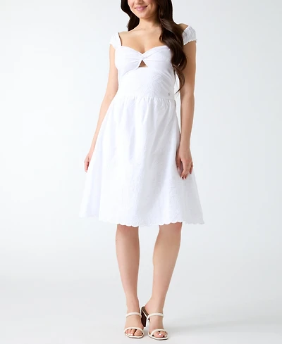 Guess Women's Cotton Stella Embroidered Dress