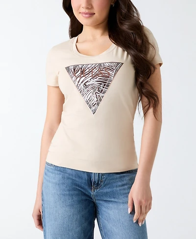 Guess Women's Short-Sleeve Triangle Design T-Shirt