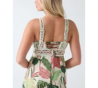 Guess Women's Serena Crochet-Trim Maxi Dress