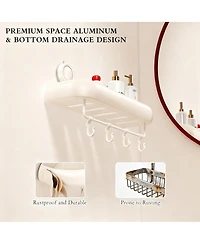 Yigii Shower Suction Cup Corner Shelves No Drilling Aluminum Bathroom Organizer