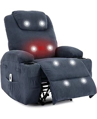 gaomon Rocking Recliner Chair with Vibration Massage, Heat, Cup Holders, Side Pockets & Comfy Design