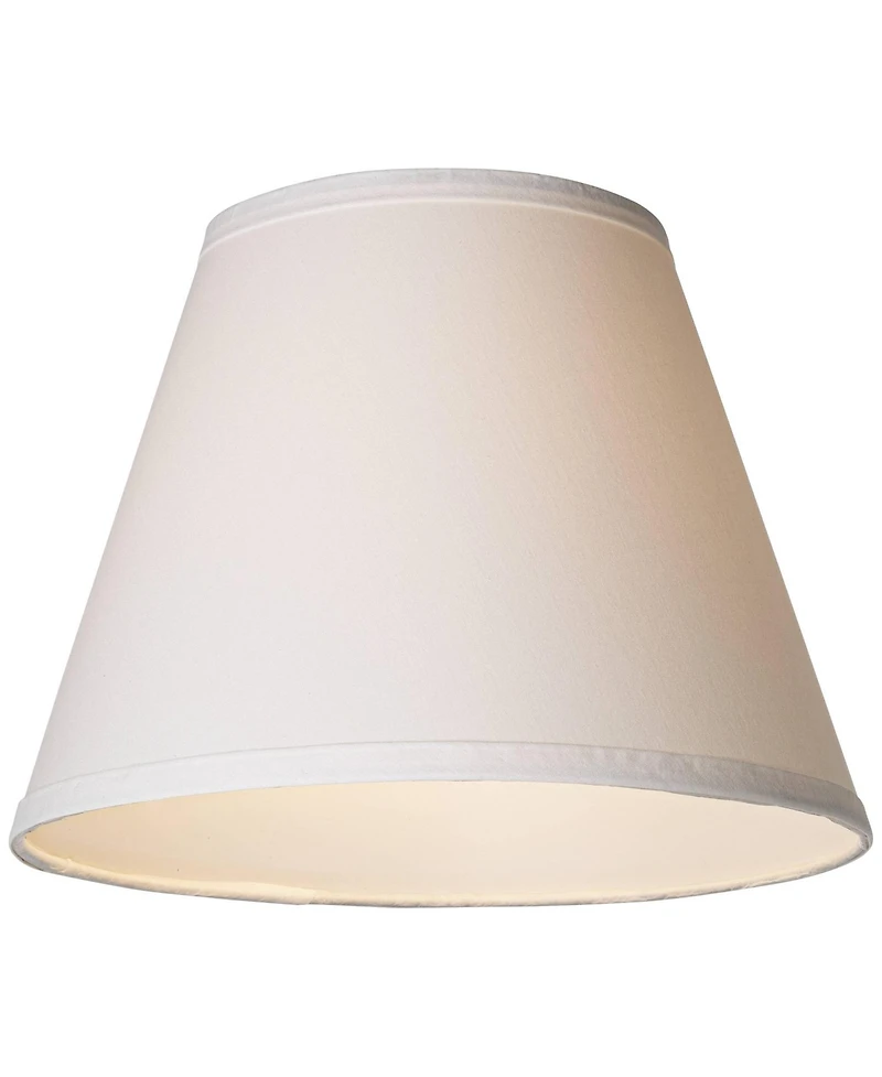 Springcrest Set of 2 Empire Lamp Shades Small 6" Top x 11" Bottom x 8.5 Slant Spider Replacement Harp and Finial Fitting