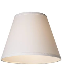 Springcrest Set of 2 Empire Lamp Shades Small 6" Top x 11" Bottom x 8.5 Slant Spider Replacement Harp and Finial Fitting