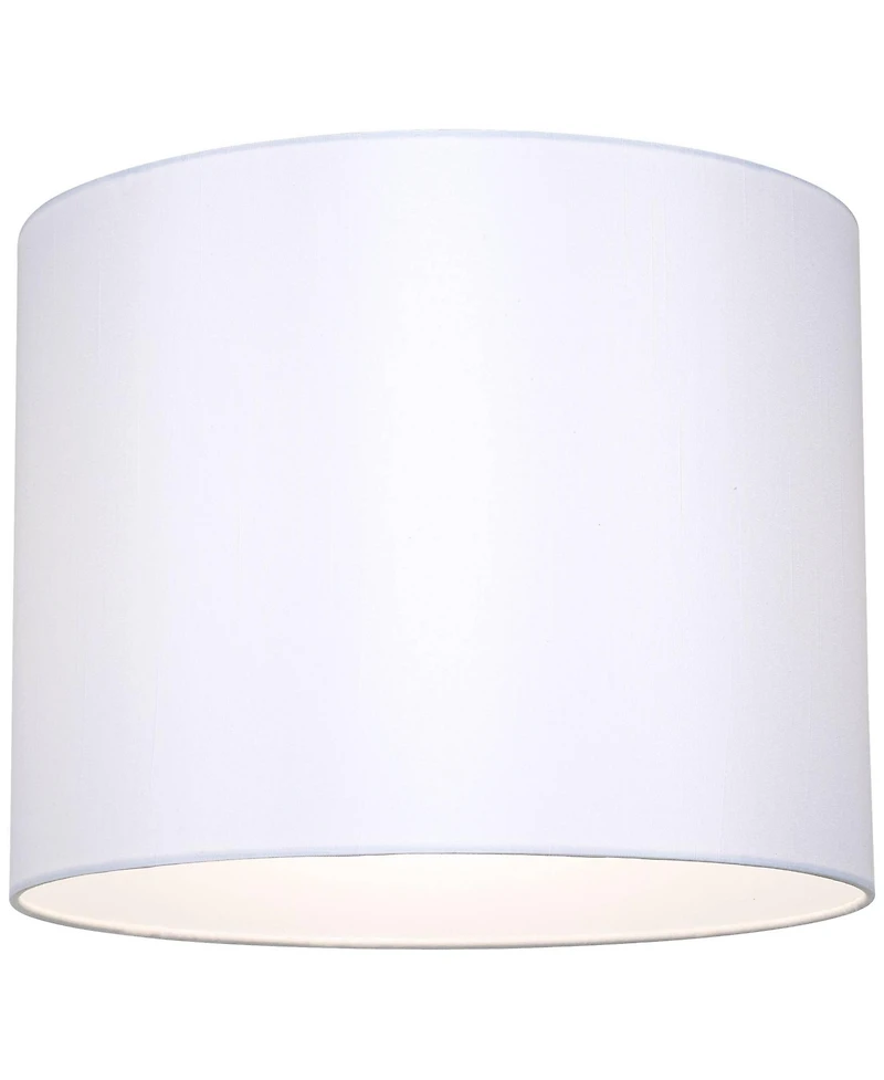 Springcrest Set of 2 Drum Lamp Shades Medium 14" Top x 14" Bottom x 11" High Spider with Replacement Harp and Finial Fitting