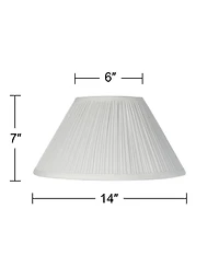 Springcrest Set of 2 Pleated Empire Lamp Shades Medium Spider Harp and Finial Fitting
