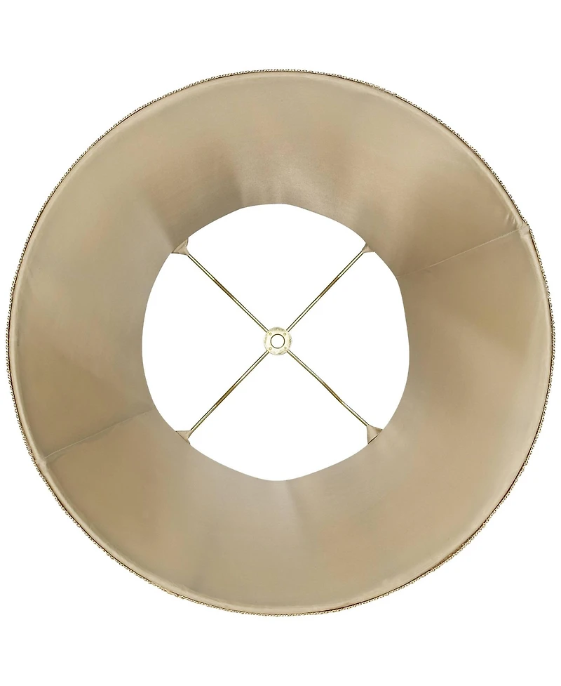 Springcrest Set of 2 Bell Print Lamp Brocade Large 10" Top x 17" Bottom x 11" High Spider Harp and Finial Fitting