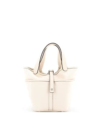 Pre-Owned HERMES Pm Cargo Picotin Lock Bag Canvas and Swift